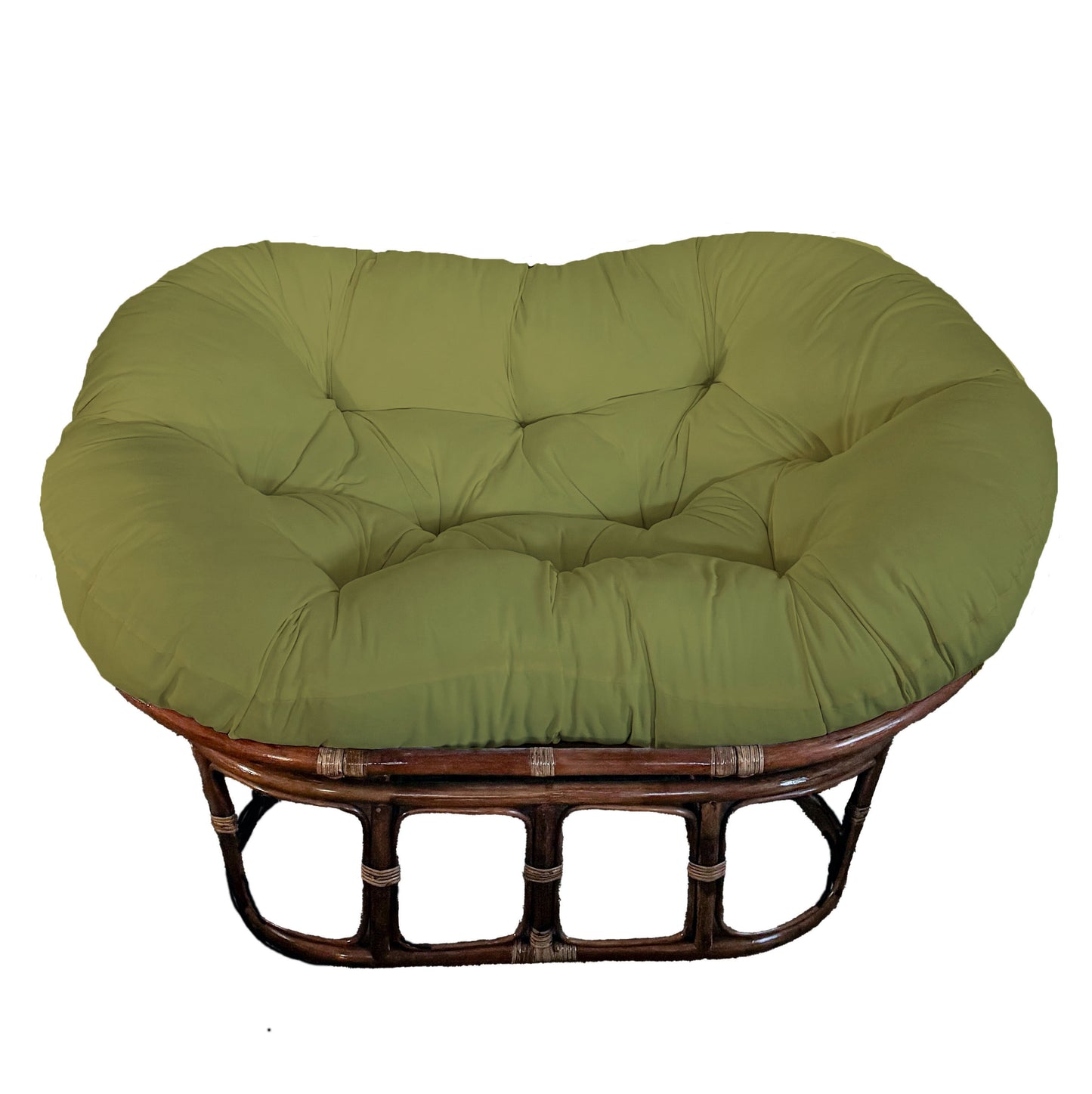 Double Papasan Chair frame with DELUXE cushion - Solid Outdoor Fabric