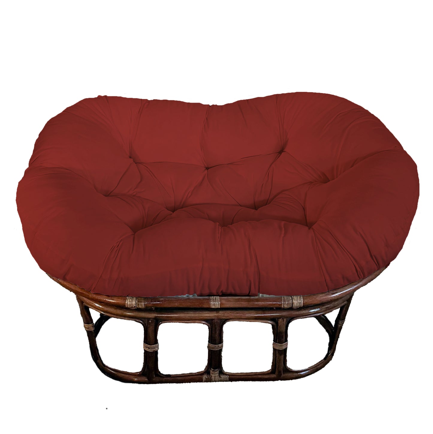 Double Papasan Chair frame with DELUXE cushion - Solid Outdoor Fabric