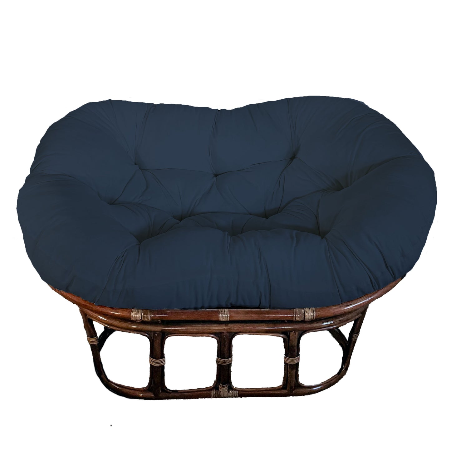 Double Papasan Chair frame with DELUXE cushion - Solid Outdoor Fabric