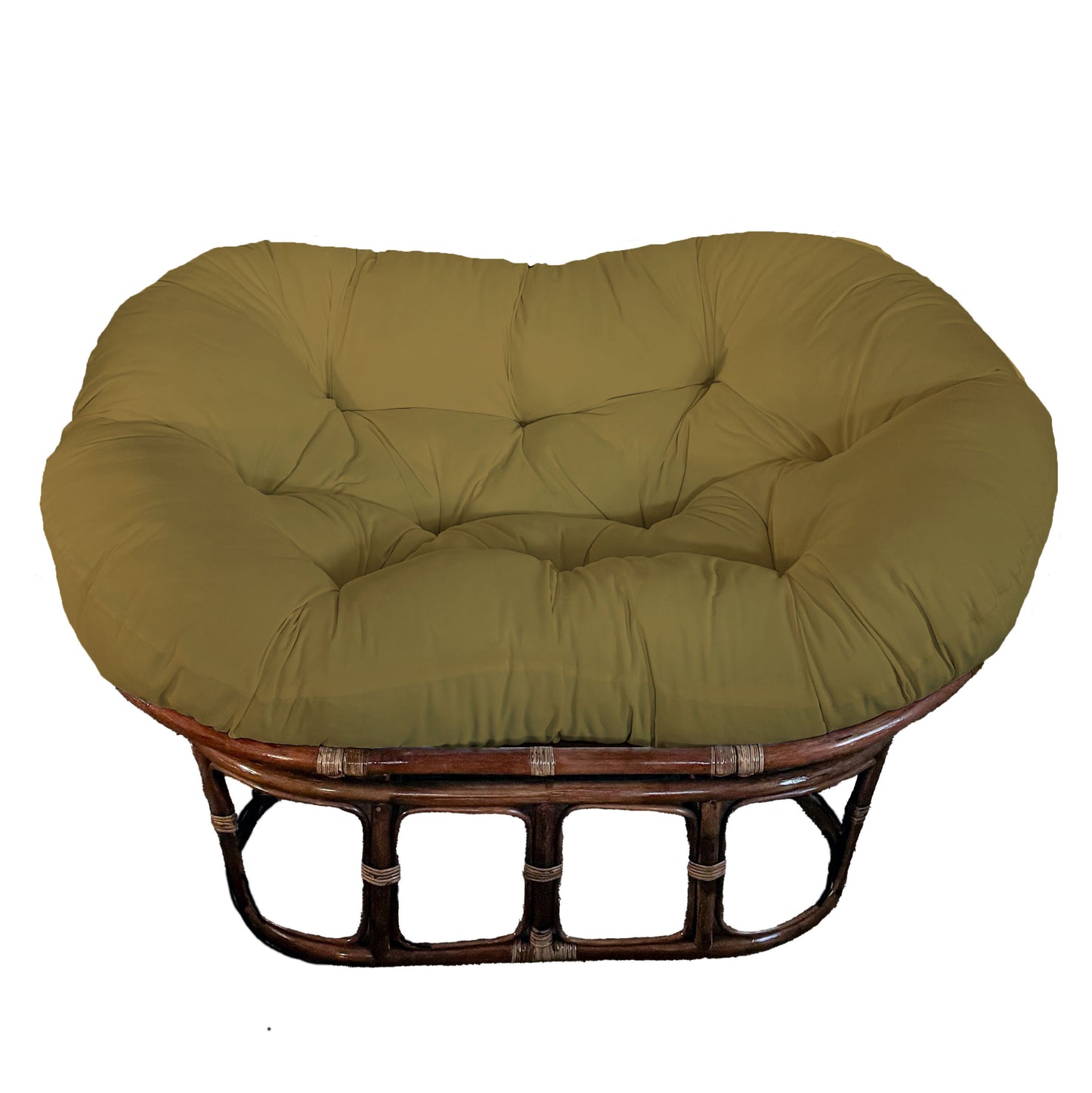 Double Papasan Chair frame with DELUXE cushion - Solid Outdoor Fabric