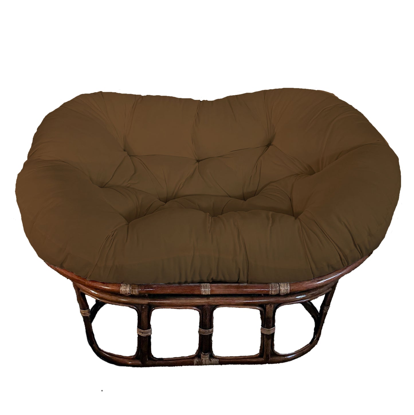 Double Papasan Chair frame with DELUXE cushion - Solid Outdoor Fabric