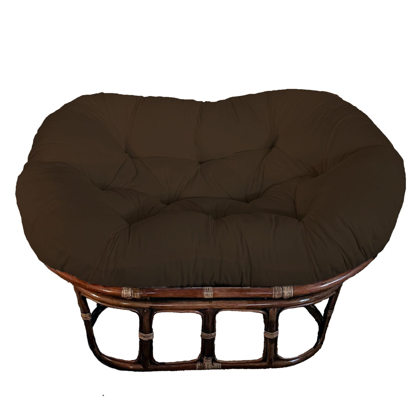 Double Papasan Chair frame with DELUXE cushion - Solid Outdoor Fabric