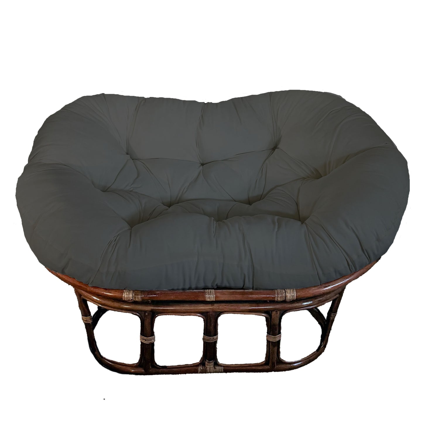 Double Papasan Chair frame with DELUXE cushion - Solid Outdoor Fabric