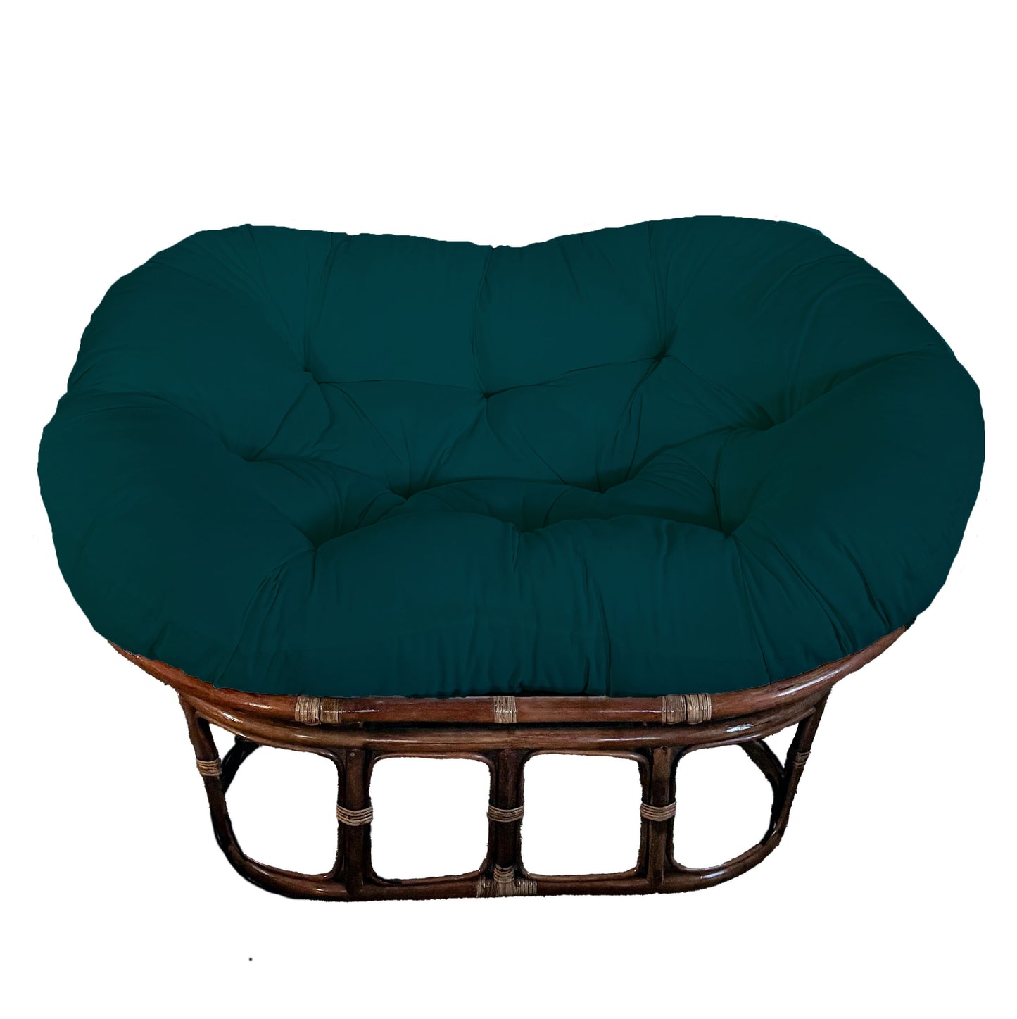 Double Papasan Chair frame with DELUXE cushion - Solid Outdoor Fabric