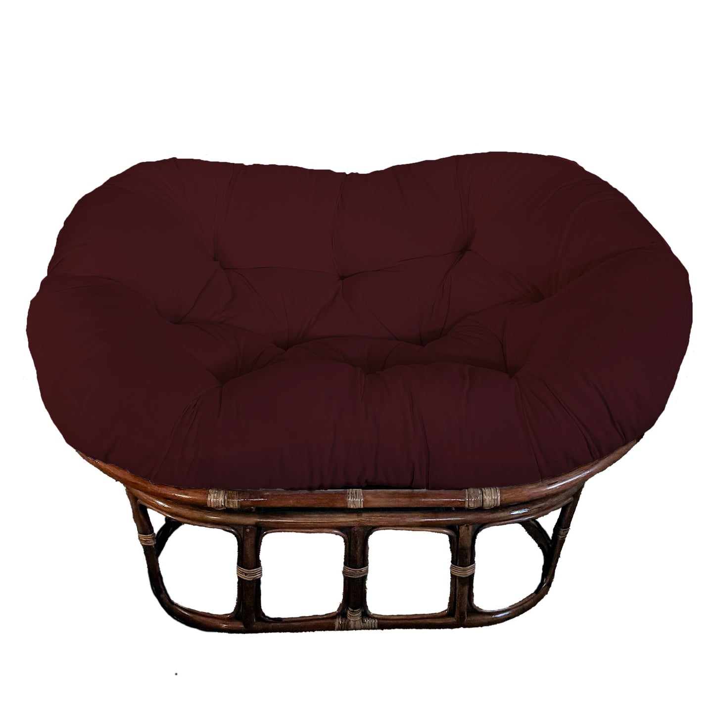 Double Papasan Chair frame with DELUXE cushion - Solid Outdoor Fabric