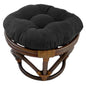 Footstool frame and cushion (Tufted Style) - Microsuede Fabric