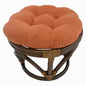 Footstool frame and cushion (Tufted Style) - Microsuede Fabric