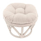 Footstool frame and cushion (Tufted Style) - Twill Fabric